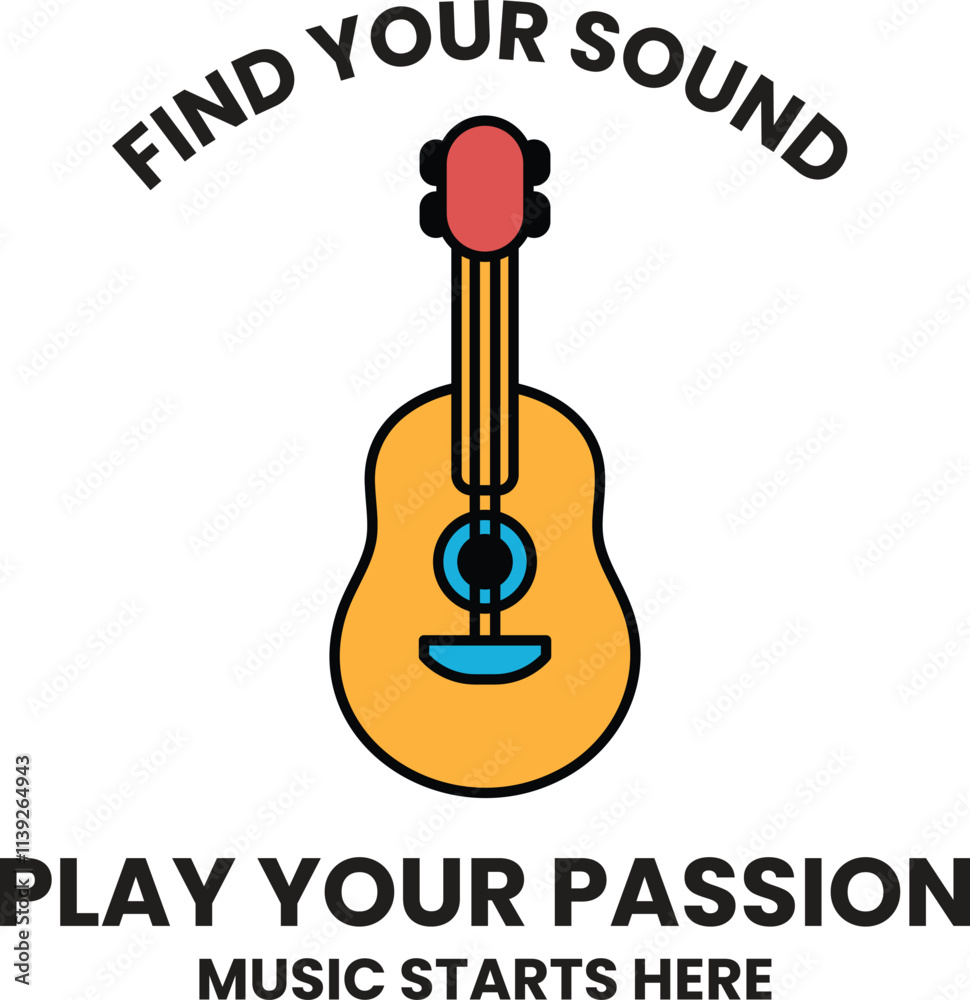 A guitar is shown with the words find your sound above it A guitar is shown with the words find your sound above it