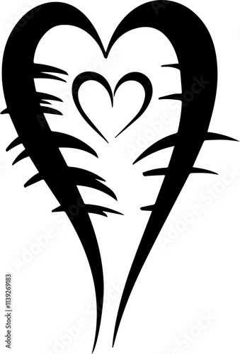 Spiritual Tribal Heart Symbols