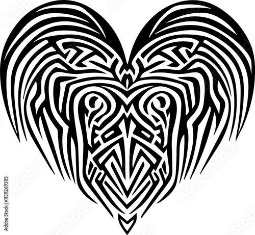 Spiritual Tribal Heart Symbols