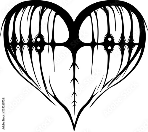 Modern Tribal Heart Art
