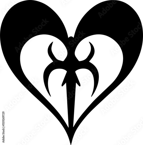 Modern Tribal Heart Art