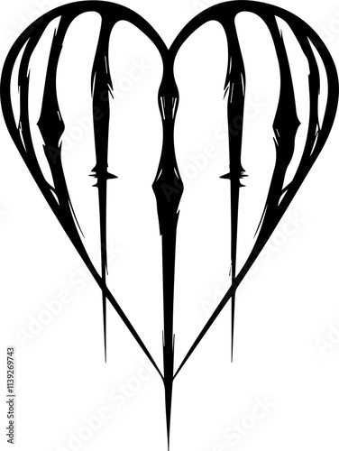 Modern Tribal Heart Art