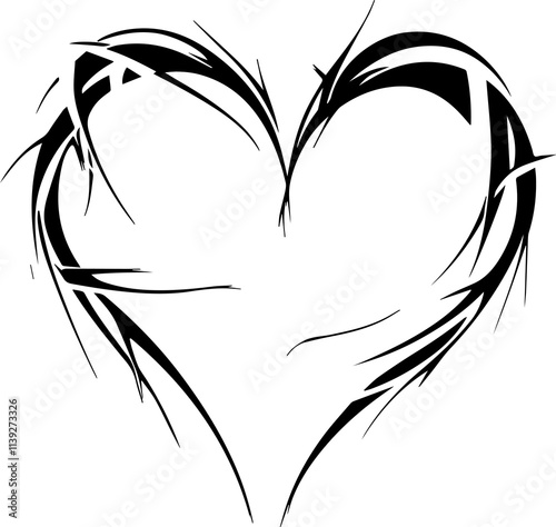 Tribal Heart Designs: Bold, intricate patterns featuring hearts inspired by tribal art for unique designs