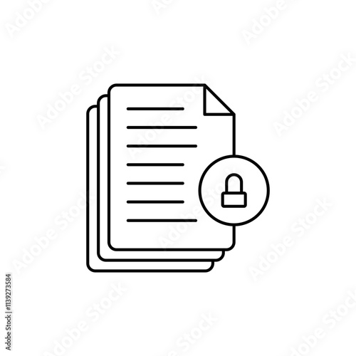 Encrypted Document Outline Icon represents encrypted content.