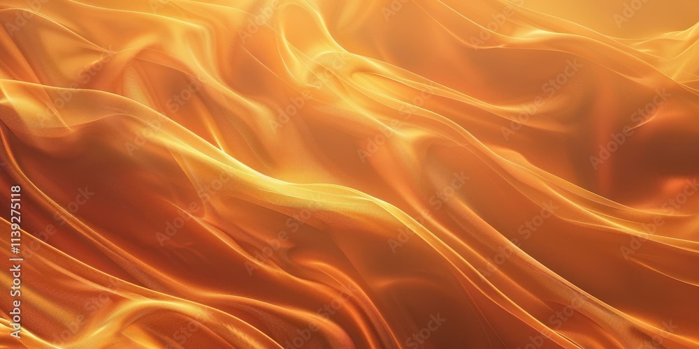 Obraz premium Golden Abstract Background: Amber Waves of Luxurious Fabric Texture