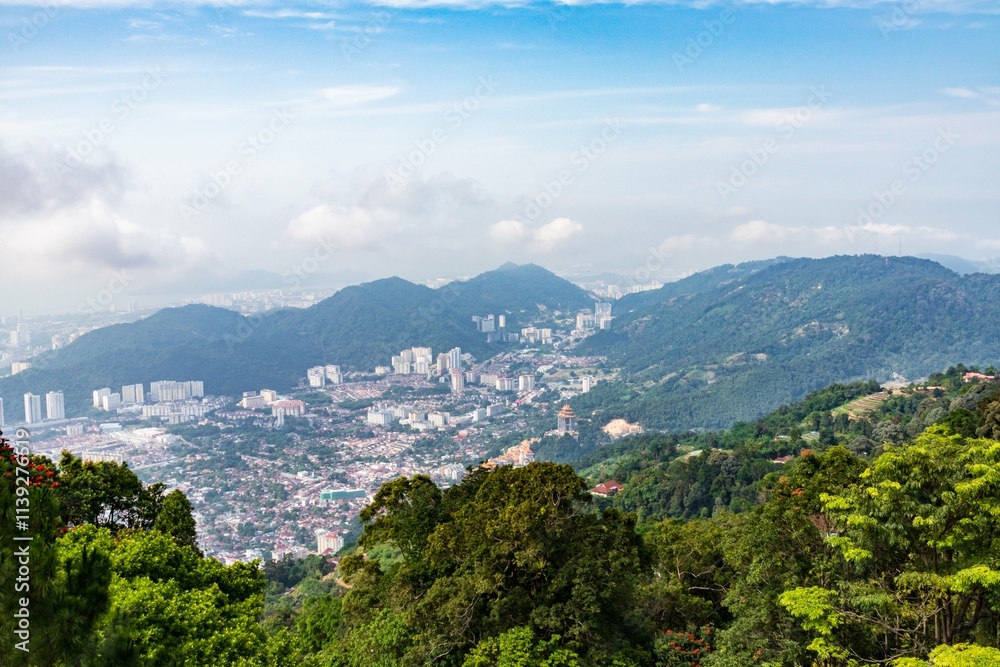 Panoramic View of Penang Island from the Penang Hill, Malaysia Panoramic View of Penang Island from the Penang Hill, Malaysia