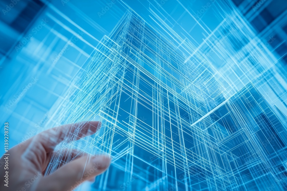 Futuristic Building Technology Concept Futuristic Building Technology Concept
