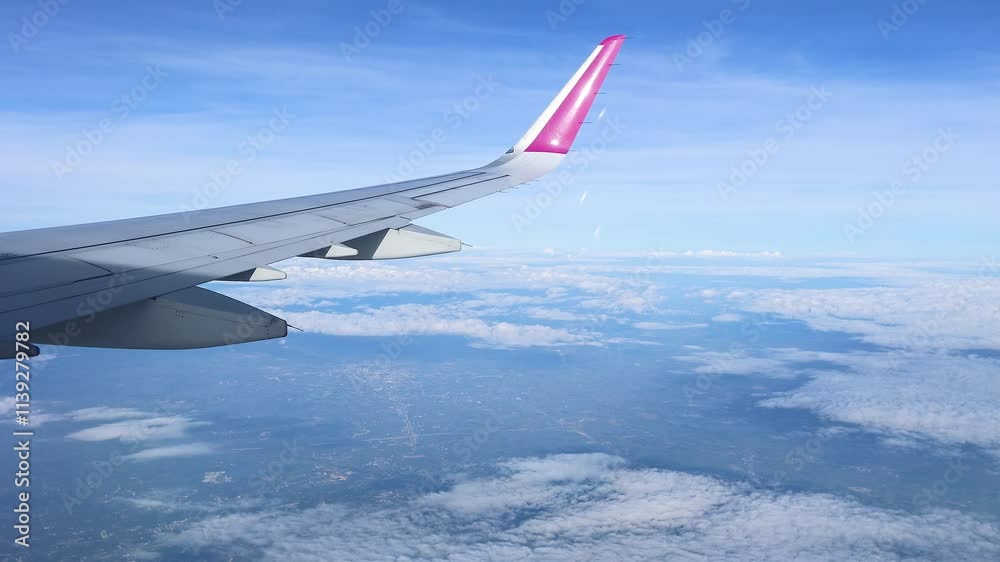 Aerial View Over Krabi from Airplane