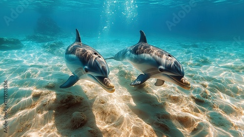 Captivating Underwater Encounter with Hawaiian Spinner Dolphins in Crystal Waters