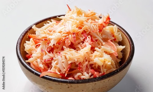 Fresh Shredded Crab Meat in a Bowl: A Culinary Delight