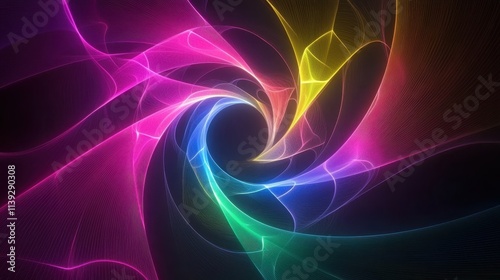 Vibrant Tunnel of Light in Cosmic Digital Art