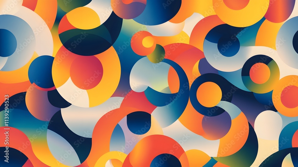 Abstract Colorful Overlapping Circles Design Abstract Colorful Overlapping Circles Design
