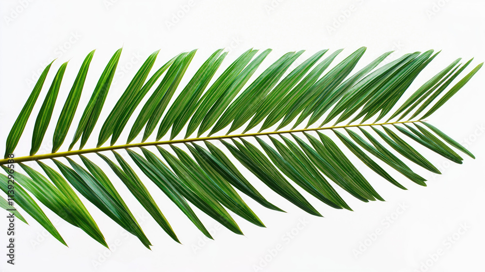 Palm tree leaf isolated on white or transparent background, palm leaves frame with space for text, tropical beach overlay mockup concept Palm tree leaf isolated on white or transparent background, palm leaves frame with space for text, tropical beach overlay mockup concept