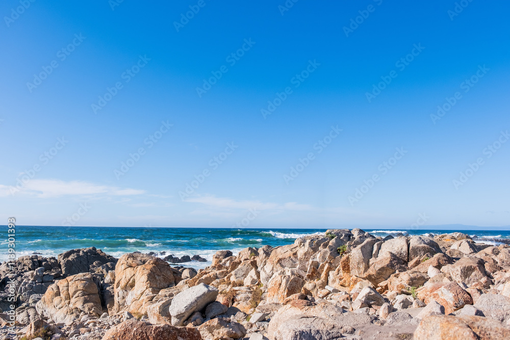 Monterey Bay is a bay of the Pacific Ocean located on the coast of the state of California. Monterey Bay is a bay of the Pacific Ocean located on the coast of the state of California.