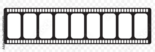 Film strip icon. Video tape photo film strip frame vector. Vector illustrarion. 