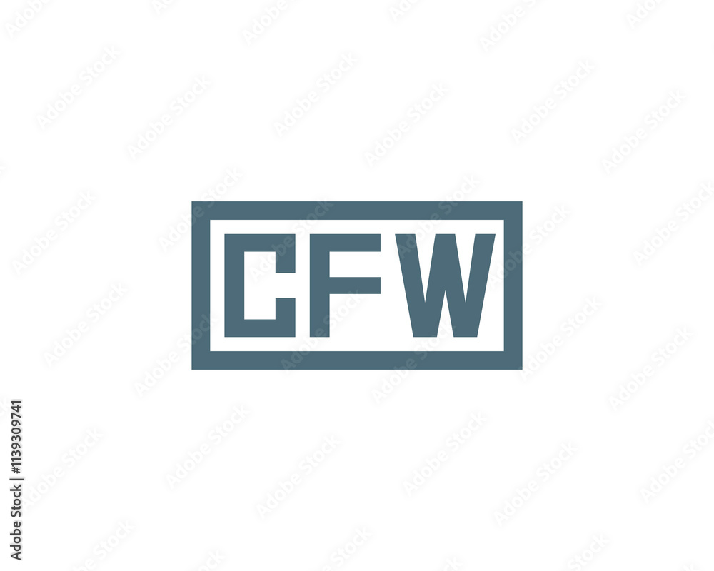 CFW logo design vector template. CFW CFW logo design vector template. CFW