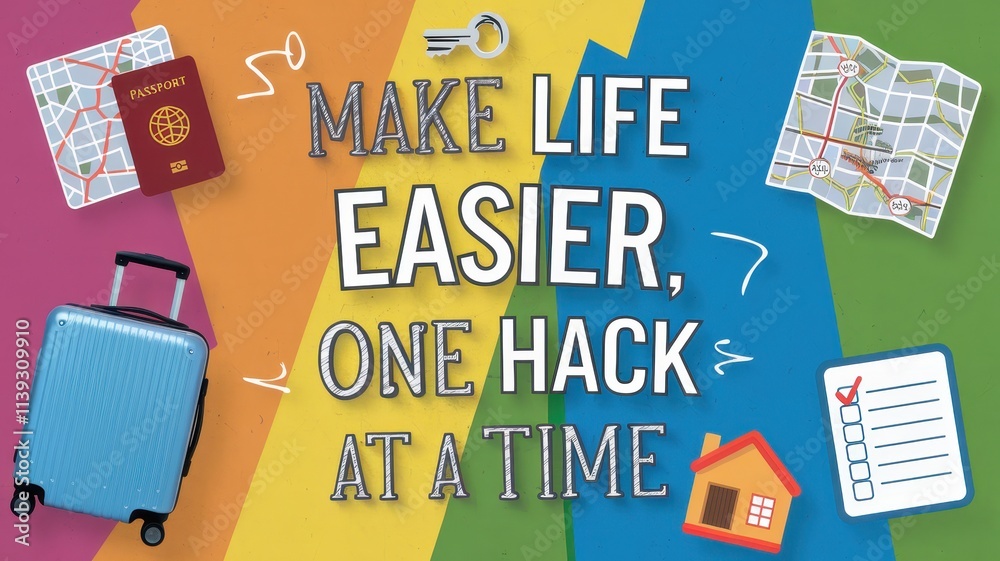 Obraz premium Discover Hassle Free Travel and Life Hacks for Seamless Adventure and Productivity