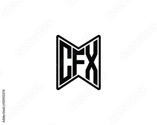 CFX Logo design vector template. CFX photo