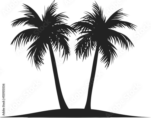 silhouette of palm trees