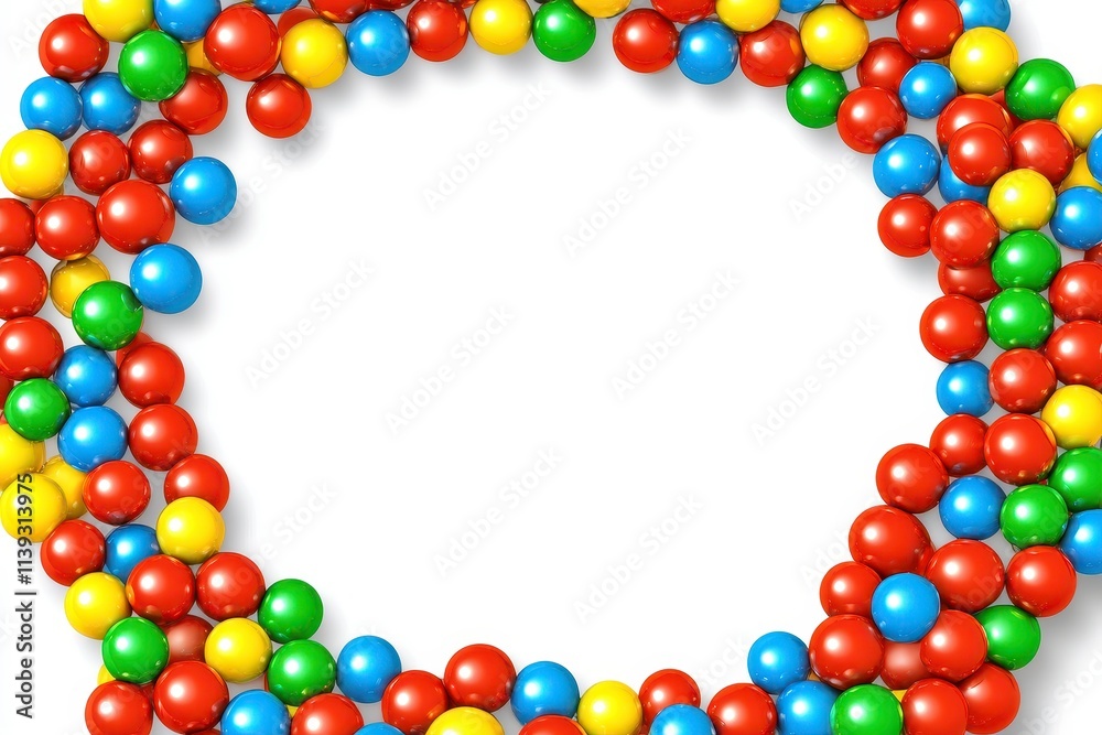 Colorful Polka Dot Frame with Shiny Texture Colorful Polka Dot Frame with Shiny Texture