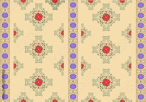 Elegant Floral Tapestry :beautifully intricate floral pattern inspired by traditional embroidery and vintage tapestry designs. Perfect for wallpaper, textiles, stationery,and other decorative project
