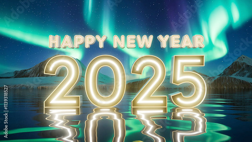 Happy new year 2025 festive celebration background