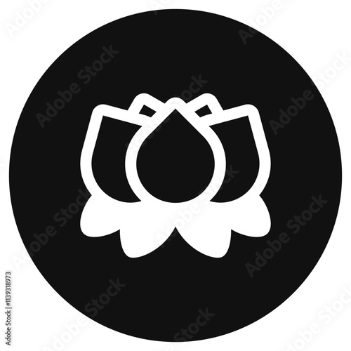 Editable lotus flower vector icon. Wellness, spa, relaxation. Part of a big icon set family. Perfect for web and app interfaces, presentations, infographics, etc