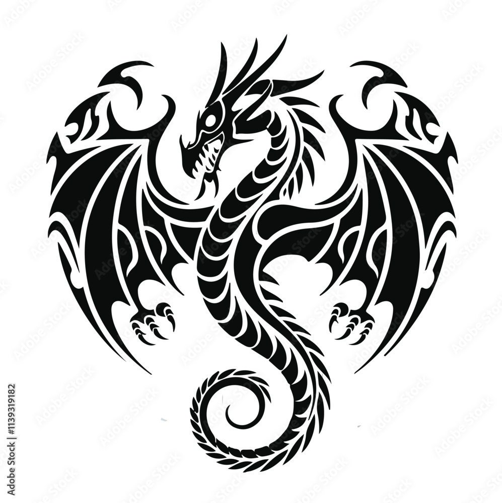 Fototapeta premium tattoo of the dragon