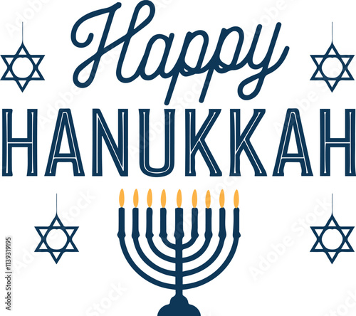 happy hanukkah vector