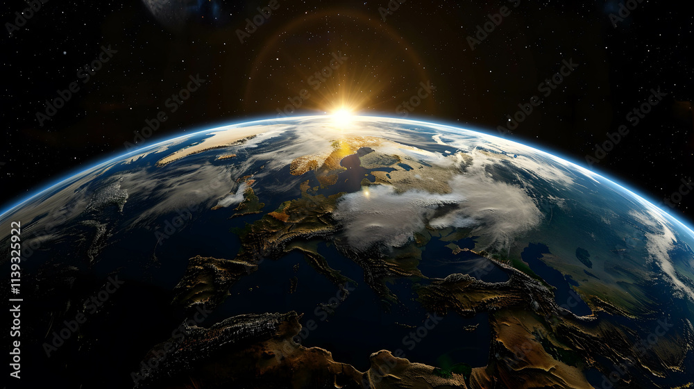 Sunrise Over Earth from Space Sunrise Over Earth from Space