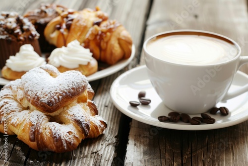 cozy coffee shop with pastries