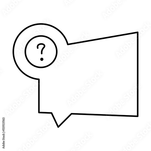 Question box simple template vector illustration