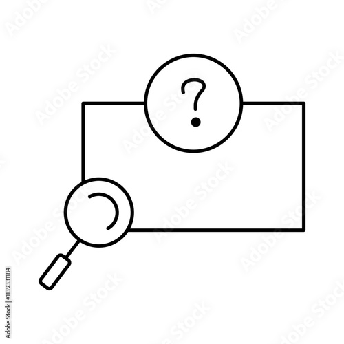 Question box simple template vector illustration