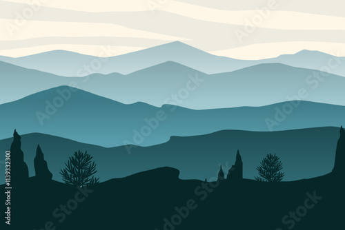 mountain landscape portrait