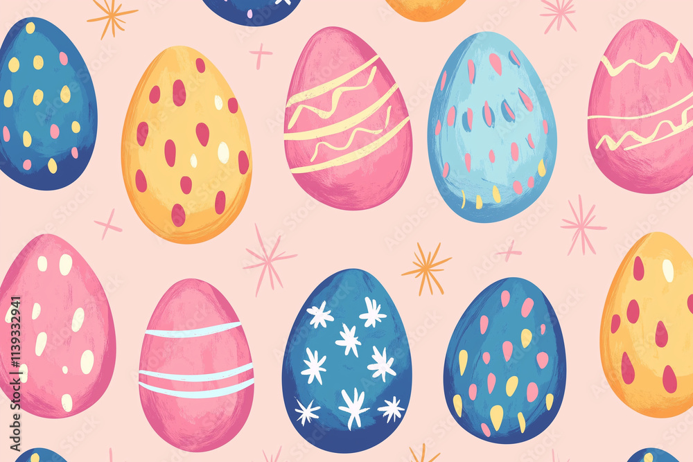 easter eggs seamless pattern easter eggs seamless pattern