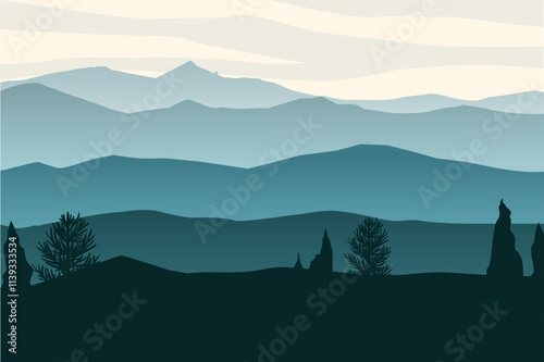 mountain landscape portrait