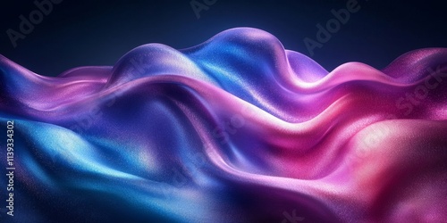 Wallpaper Mural Wave Light Pearlescent Silk Digital Background, Generative AI Torontodigital.ca