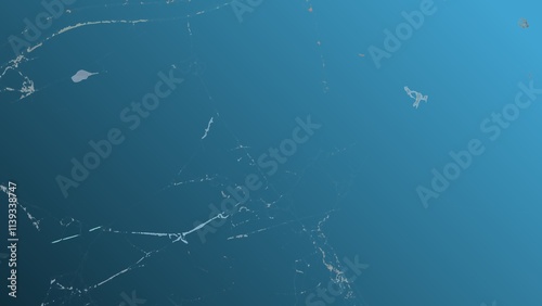 A smooth blue abstract background featuring delicate white cracks and faint streaks, creating a modern and minimalistic textured composition with a calm and serene atmosphere. photo