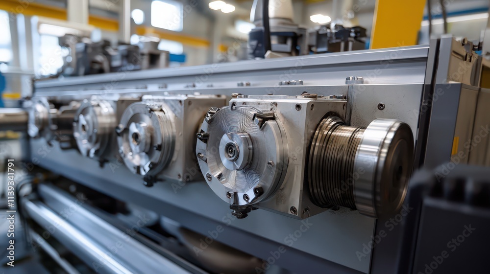 A milling machine shapes metal components with high precision, meeting exact specifications for industrial use A milling machine shapes metal components with high precision, meeting exact specifications for industrial use