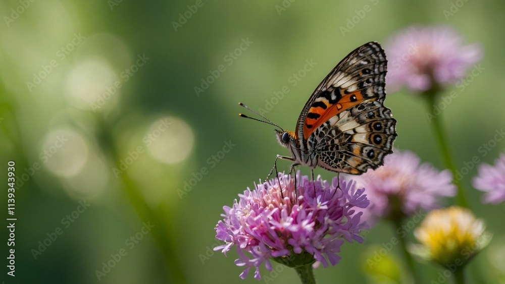 Vibrant Butterfly on Pink Flower Macro Photography Vibrant Butterfly on Pink Flower Macro Photography