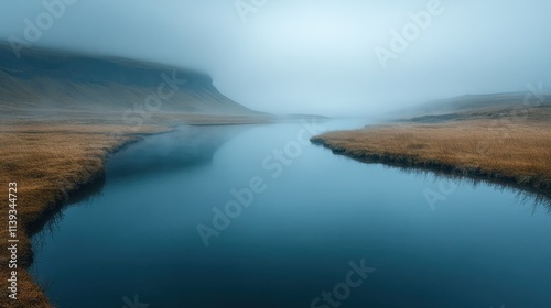 Misty Mountain Lake: A Serene Landscape