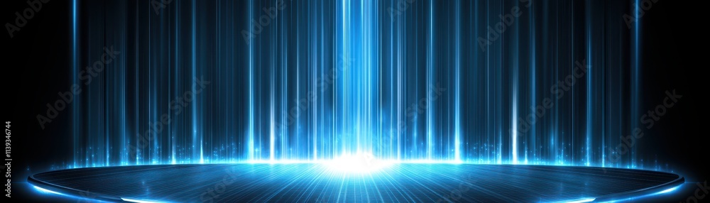 Fototapeta premium Abstract blue light background, modern futuristic design template for digital art and graphic design projects