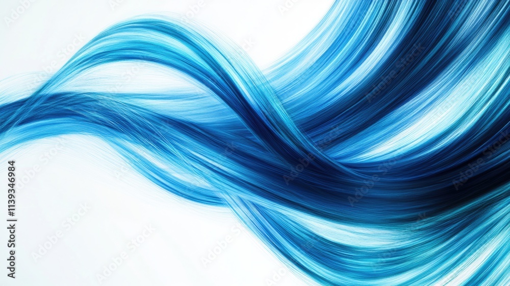 Fototapeta premium Blue and Black Hair Close Up