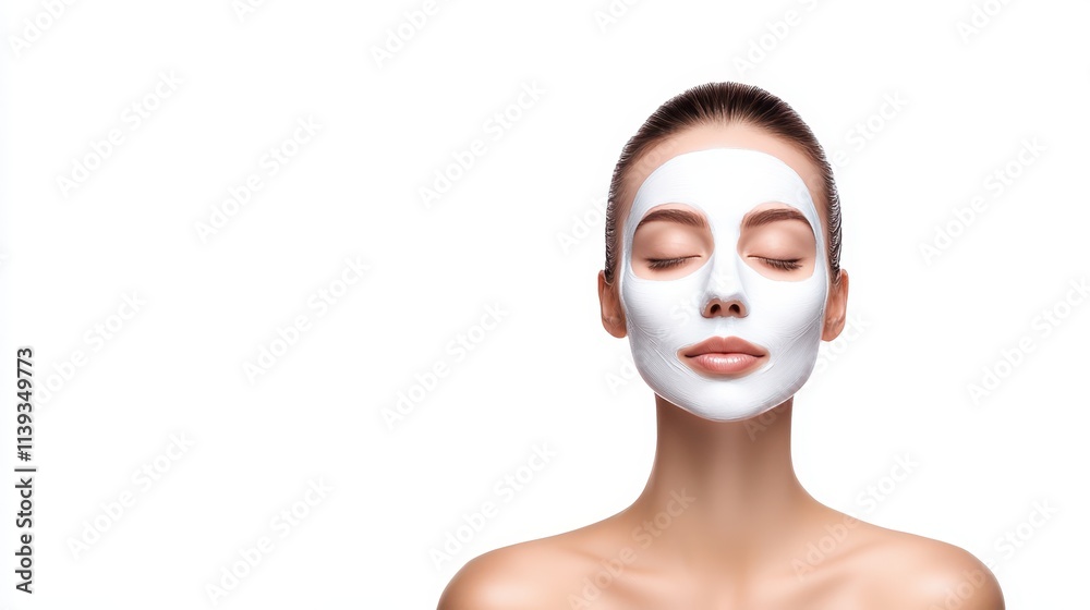Woman in white mask, a portrait of mystery, beauty and hidden identity
