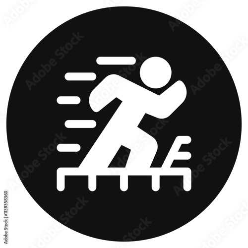 Editable platformer game, action game, running vector icon. Video game, game elements. Part of a big icon set family. Perfect for web and app interfaces, presentations, infographics, etc