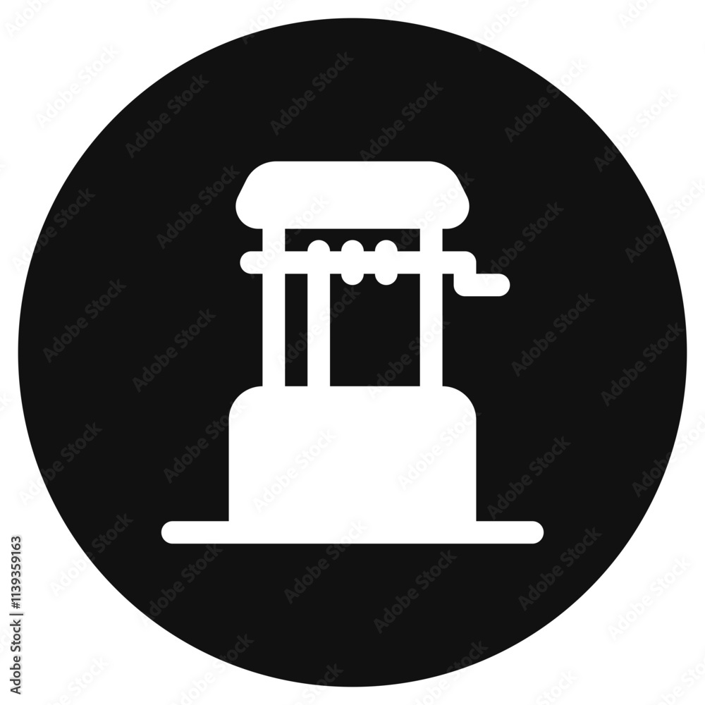 Editable water well vector icon. Water source, rural, structure. Part of a big icon set family. Perfect for web and app interfaces, presentations, infographics, etc Editable water well vector icon. Water source, rural, structure. Part of a big icon set family. Perfect for web and app interfaces, presentations, infographics, etc