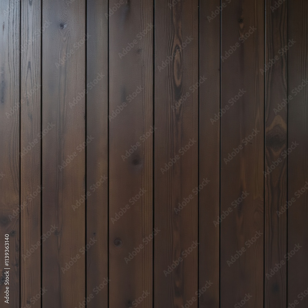 Naklejka premium Dark Brown Vertical Wood Planks Texture