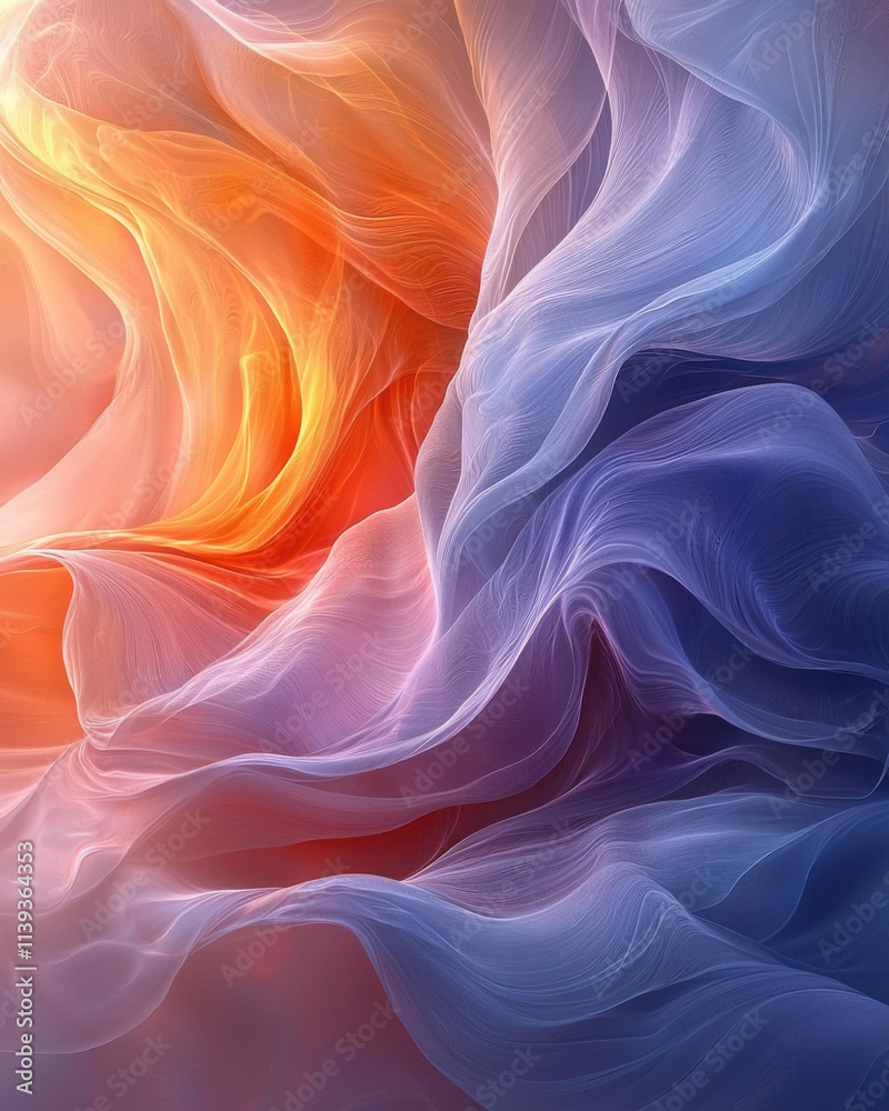 Obraz premium Soft pastel colored abstract background with flowing textures and gradients