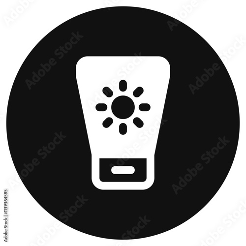 Editable sunblock vector icon. Cosmetics, makeup, skincare, beauty. Part of a big icon set family. Perfect for web and app interfaces, presentations, infographics, etc