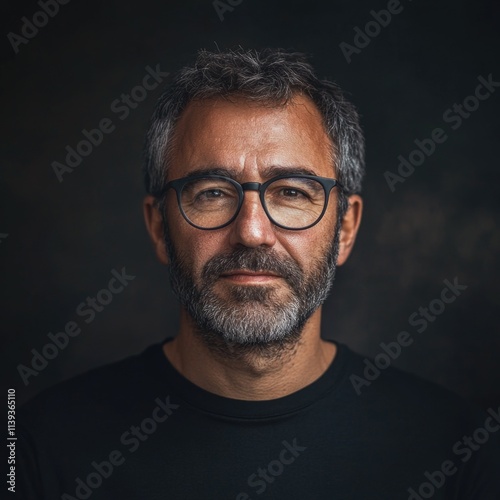 Man Wearing Glasses and Black Shirt